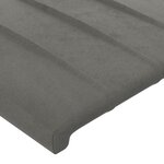 vidaXL Tête de lit à LED Gris clair 83x16x78/88 cm Velours