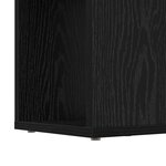 vidaXL Centre de divertissement Noir 80 x 24 x 124 cm