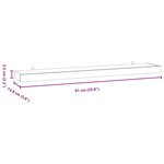 vidaXL Étagères murales 2 Pièces 90x15x4 cm bois de teck massif