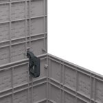 vidaXL Boîte de rangement Gris clair 55 x 53 x 57 cm Polypropylène