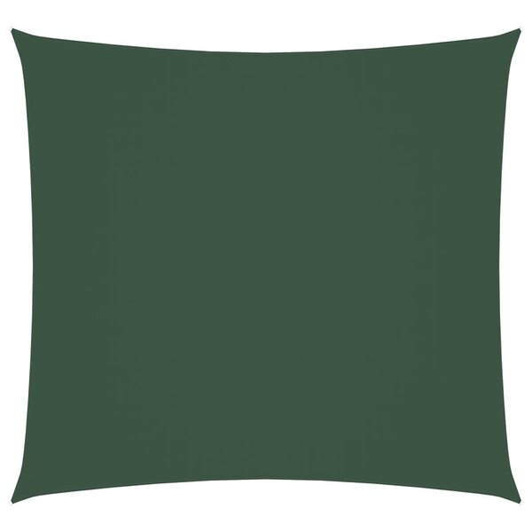 vidaXL Voile de parasol tissu oxford carré 5x5 m vert foncé