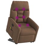 vidaXL Fauteuil de massage inclinable Marron Tissu