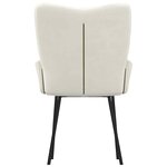 vidaXL Chaises à manger lot de 2 Crème Velours