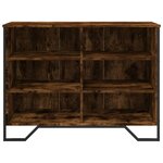 vidaXL Buffet chêne fumé 101x35 5x74 5 cm bois d'ingénierie