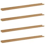 vidaXL Étagère Murale 4 Pièces Marron 115 x 9 x 3 cm Bois d'ingénierie