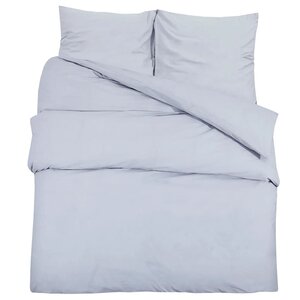 vidaXL Ensemble de housse de couette Gris 200x220 cm Microfibre légère