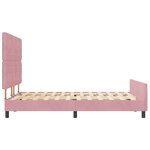 Lit vidaXL Rose 160x200 cm Velours