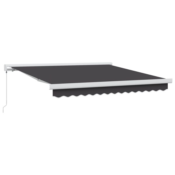 vidaXL Auvent rétractable manuel Anthracite 300x250 cm