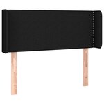 vidaXL Tête de lit à LED Noir 93x16x78/88 cm Tissu