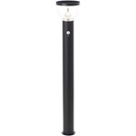 Potelet extérieur Tulip LED et solaire - Détecteur de mouvement - inox et plastique - 4 W - Noir