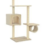vidaXL Arbre à chat avec griffoirs en sisal 260 cm Beige