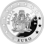 Monnaie SACRIFICE OF NOAH Maiolica 1 Oz Argent 5€ Euro Malta 2026