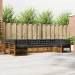 vidaXL Ensemble de canapés d'extérieur 7 pc Naturel et Anthracite