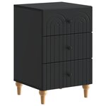 vidaXL Cabinet de chevet Noir 43 x 41 x 66 5 cm Bois d'ingénierie