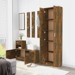 vidaXL Garde-robe couloir Chêne fumé 55x25x189 cm Bois d'ingénierie