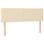 vidaXL Têtes de lit 2 Pièces Crème 72x5x78/88 cm Tissu