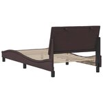 vidaXL Cadre de lit sans matelas marron foncé 100x200 cm tissu