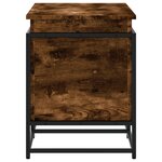vidaXL Boîte de rangement avec couvercle chêne fumé bois d'ingénierie