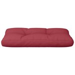 vidaXL Coussin de palette rouge bordeaux 70x40x12 cm tissu