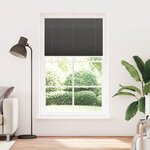 vidaXL Store plissé noir 120x200 cm largeur du tissu 119 4cm polyester