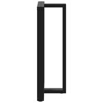 vidaXL Pieds de table de bar en forme de T  2 pièces  noir  60 x 35 x (110-111) cm  acier