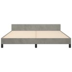 vidaXL Cadre de lit avec tête de lit Gris clair 160x200 cm Velours