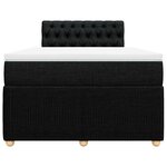 vidaXL Sommier à lattes de lit avec matelas Noir 120x200 cm Tissu
