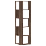 vidaXL Bibliothèque d'angle à 5 niveaux chêne marron bois d'ingénierie