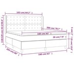 vidaXL Lit à sommier tapissier avec matelas Crème 160x200cm Similicuir