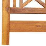 vidaXL Banc swing de jardin 2 places 110x56x58 cm en bois massif d'acacia
