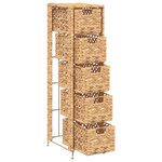 vidaXL Unité de rangement avec 5 paniers 25 5x37x100 cm Jacinthe d'eau