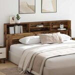 vidaXL Cabinet de Tête de Lit Bois ancien 220 x 19 x 101 5 cm