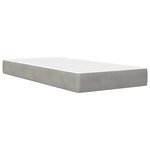 vidaXL Cadre de lit avec matelas Gris clair 90 x 190 cm Velours