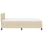 vidaXL Lit à ressorts avec tête de lit Crème 120 x 200 cm tissu
