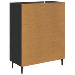 vidaXL Buffet Chêne noir 69 5 x 34 x 90 cm Bois d'ingénierie et fer