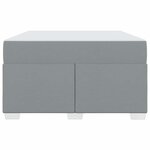 vidaXL Cadre de lit avec matelas Gris clair 120 x 190 cm tissu