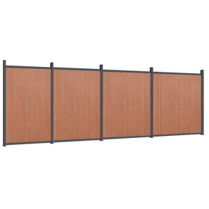 vidaXL Panneau de clôture marron 699x186 cm WPC
