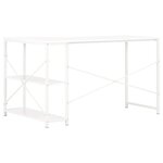 vidaXL Bureau d'ordinateur Blanc 120x72x70 cm