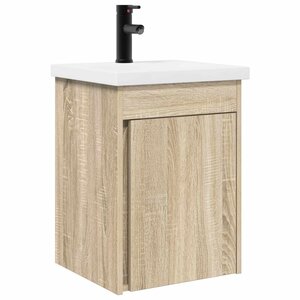 vidaXL Meuble de salle de bain avec robinet Chêne Sonoma