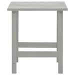 vidaXL Chaise de jardin Adirondack avec table Bois de sapin Gris