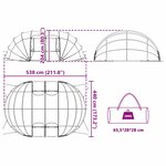 vidaXL Dôme de tente de piscine Transparent 538 x 440 x 204 cm PVC