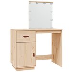 vidaXL Coiffeuse avec LED 95x50x133 5 cm Bois de pin massif