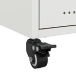 vidaXL Table de chevet blanc 36x39x43 5 cm acier
