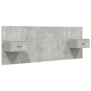 vidaXL Tête de lit avec armoires Gris béton Bois d'ingénierie