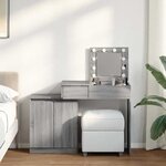 vidaXL Coiffeuse avec LED sonoma gris 115x37x110 5 cm