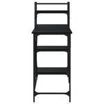 vidaXL Bureau d'ordinateur avec étagères noir 120x47x109 cm