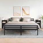 vidaXL Tables de chevet 2 Pièces avec 2 tiroirs noir 36x36x68 cm