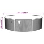 vidaXL Piscine ronde avec parois en acier 460x120 cm Blanc