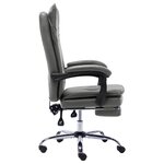 vidaXL Chaise de bureau Anthracite Similicuir