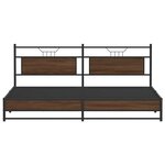 vidaXL Cadre de lit en métal sans matelas chêne marron 200x200 cm
